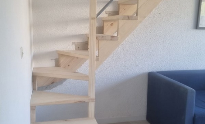 Escalier en bois, Béziers, Thomas Trujillo